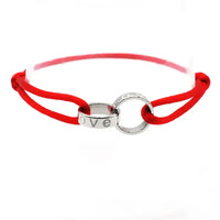 Titanium Steel Metal Buckle Round LOVE Rope Chain Bracelet