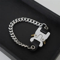 Titanium Steel Street Men Letters Metal Safety Buckle Necklace Fashion Jewelry ✨