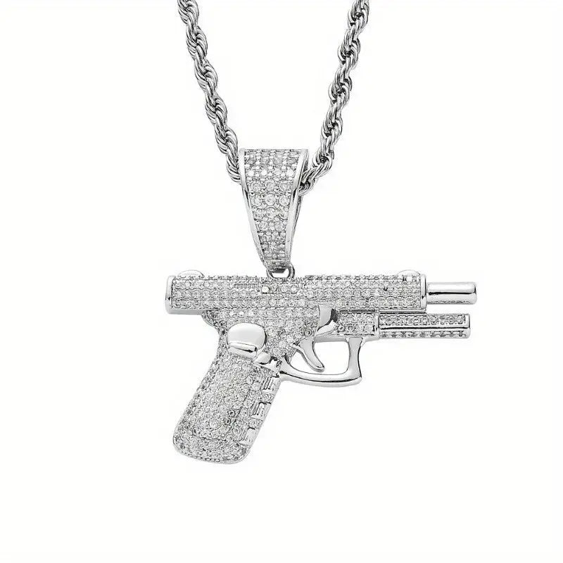 Twisted Pistol Necklace with Pendant  ✨
