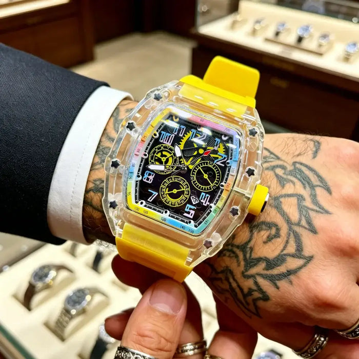 Waterproof Wristwatch, Light Luxury Hollow-Out Student Sports Versatile Men's Watch⌚️