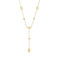White diamond pig-nose titanium steel women's exquisite Chain Set ✨