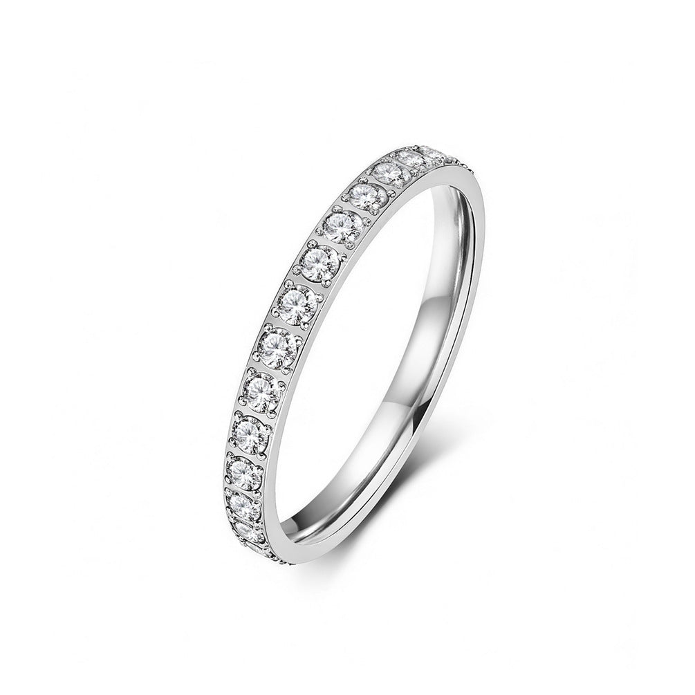 Womens Niche High-end Daisy-studded Stackable Pinky Ring 💍