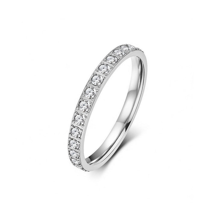 Womens Niche High-end Daisy-studded Stackable Pinky Ring 💍