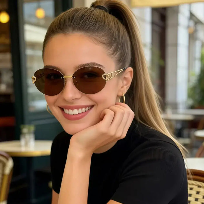 Women’s Retro Oval Cat Eye Sunglasses – Lightweight Summer Shades 🕶️