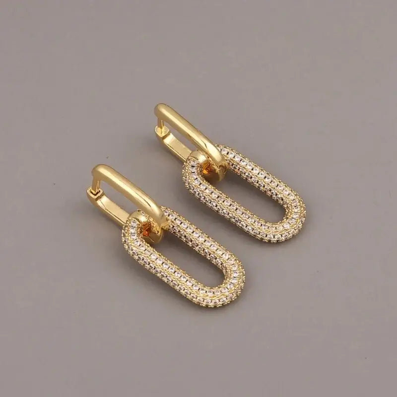 Zircon Geometric Pendant Earrings Jewelry ✨