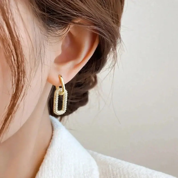 Zircon Geometric Pendant Earrings Jewelry ✨