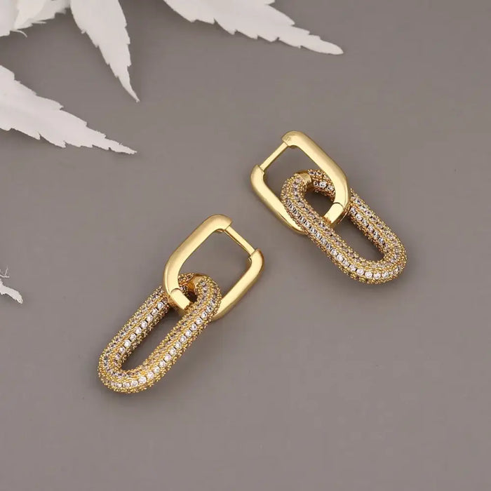 Zircon Geometric Pendant Earrings Jewelry ✨