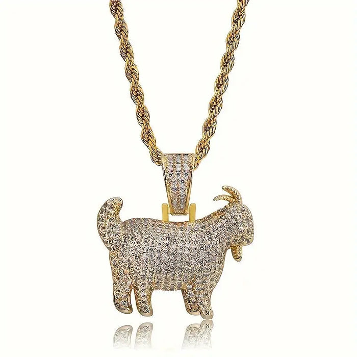 - Zircon Goat Necklace, Perfect for Everyday Wear And Creative Zircon Jewelry ✨