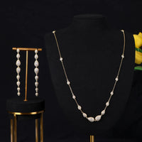 Zirconia Bling Hip Hop Jewelry Set Chain Choker Necklace Earring Set 💎