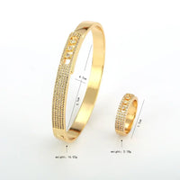 Zirconia Bracelet Ring Set Elegant Luxury Jewelry ✨