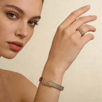 Zirconia Bracelet Ring Set Elegant Luxury Jewelry ✨