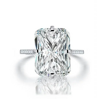 Zirconia Engagement Ring Original Real Silver Color Designer 💍