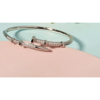 Zirconia Nail Bracelet Everyday Jewelry Classic Woman's Bangles ✨