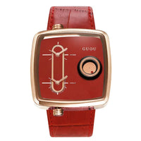 Zone Genuine Leather Square Watch ⌚️